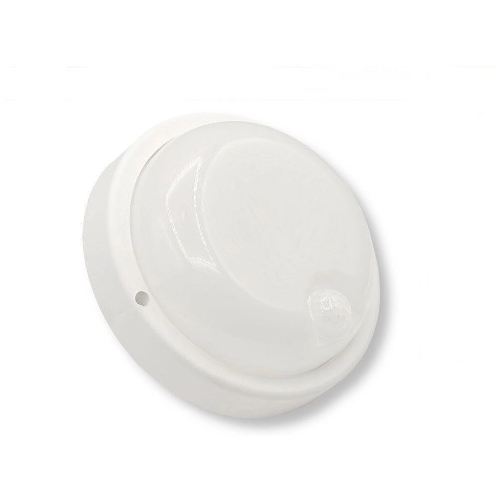 Trade Shop - Plafoniera Led Per Esterno Con Sensore Di Movimento 9w Luce 6500k Tonda Ovale Ip56 Sen-9f -   -rotondo    -