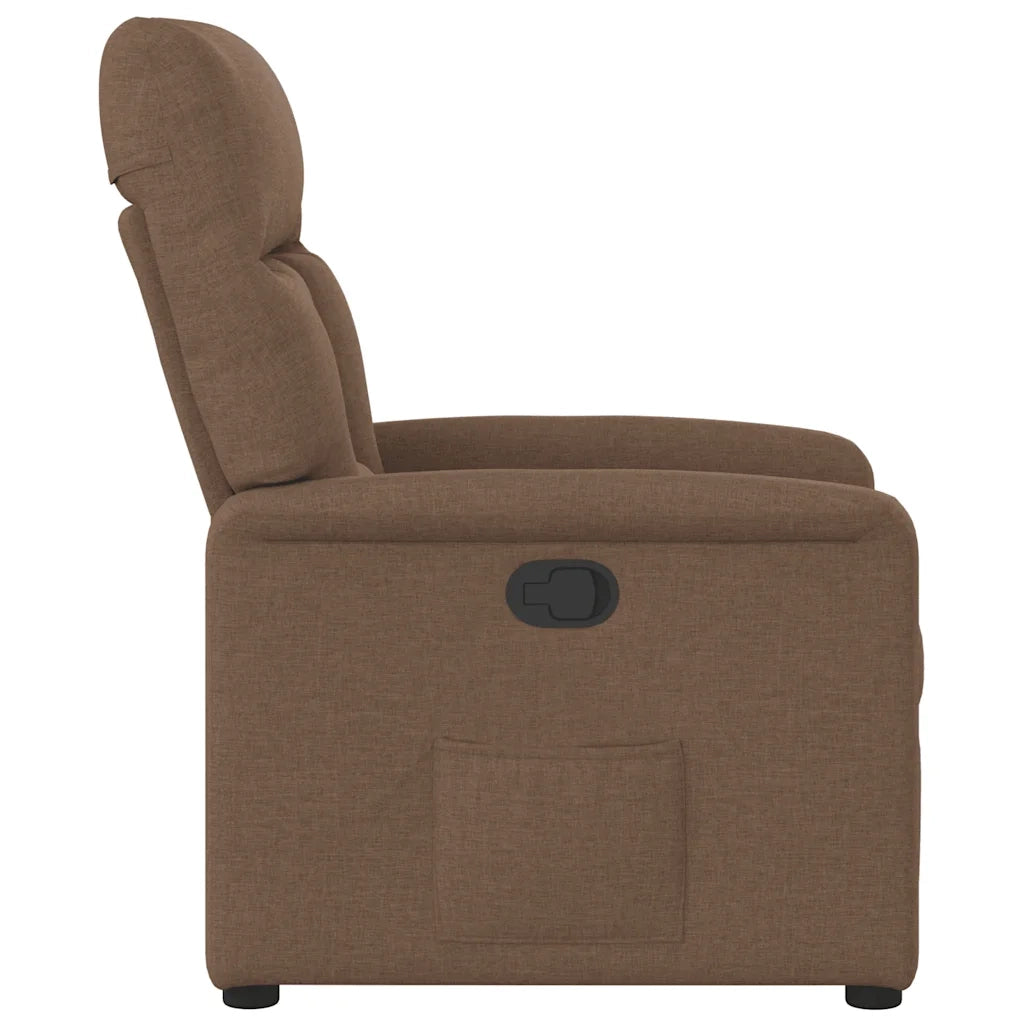 Poltrona Reclinabile in Tessuto Marrone 4015546
