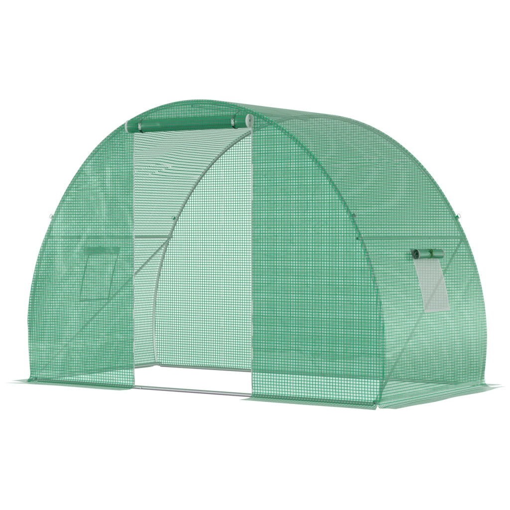 Serra da Giardino in Acciaio con Finestre ¨C Minimal ¨C Verde 1.5x3x2m