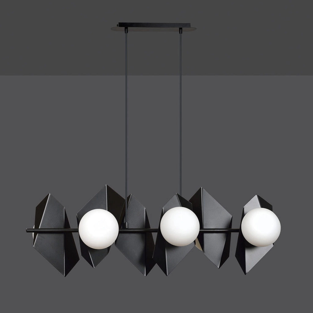 Lampadario Emibig Drifton 6 Nero 6xE14 regolabile max100cm