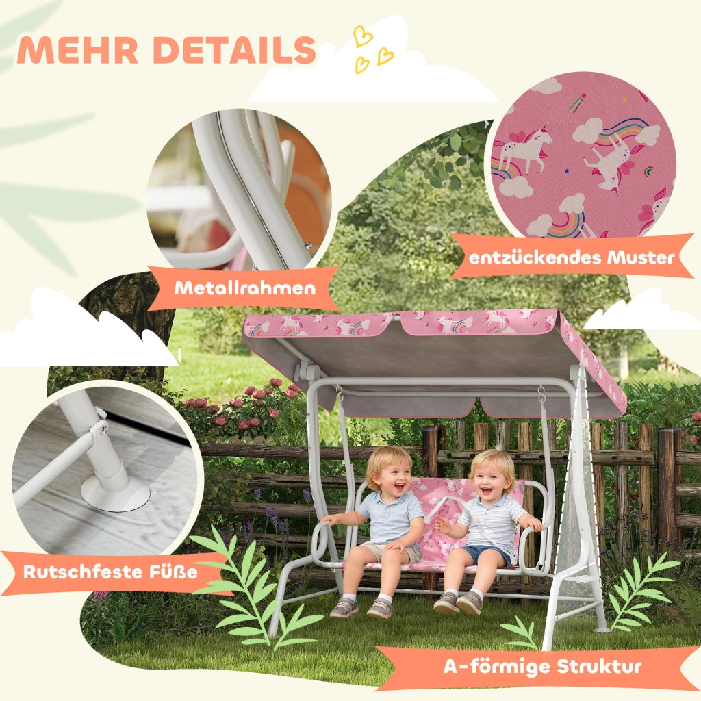 Altalena per bambini 2 posti ¨C Minimal ¨C rosa