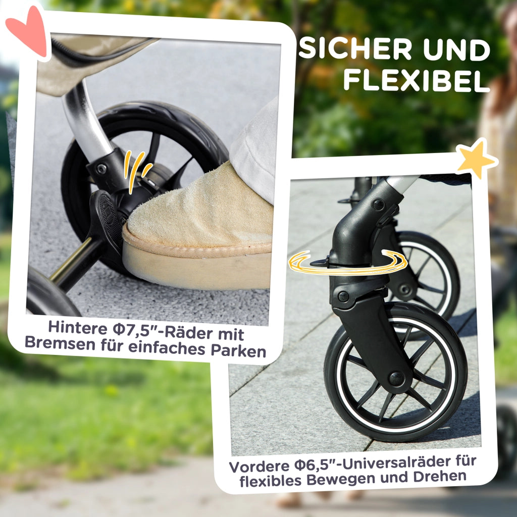 Carrello per Cani Pieghevole ¨C Minimal ¨C Cuscino Lavabile, Grigio