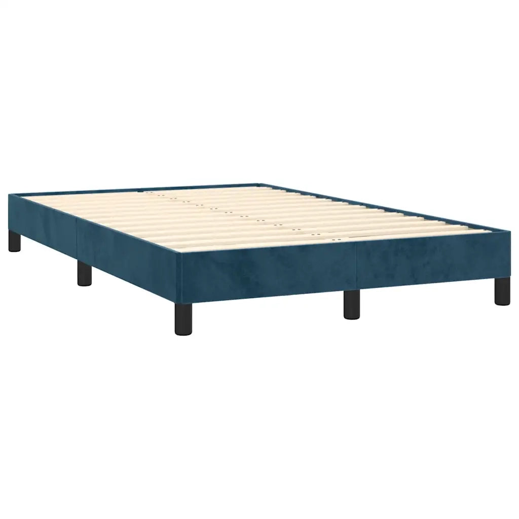 Letto matrimoniale | Letto per adulti | Giroletto senza Materasso Blu Scuro 120x190 cm Velluto