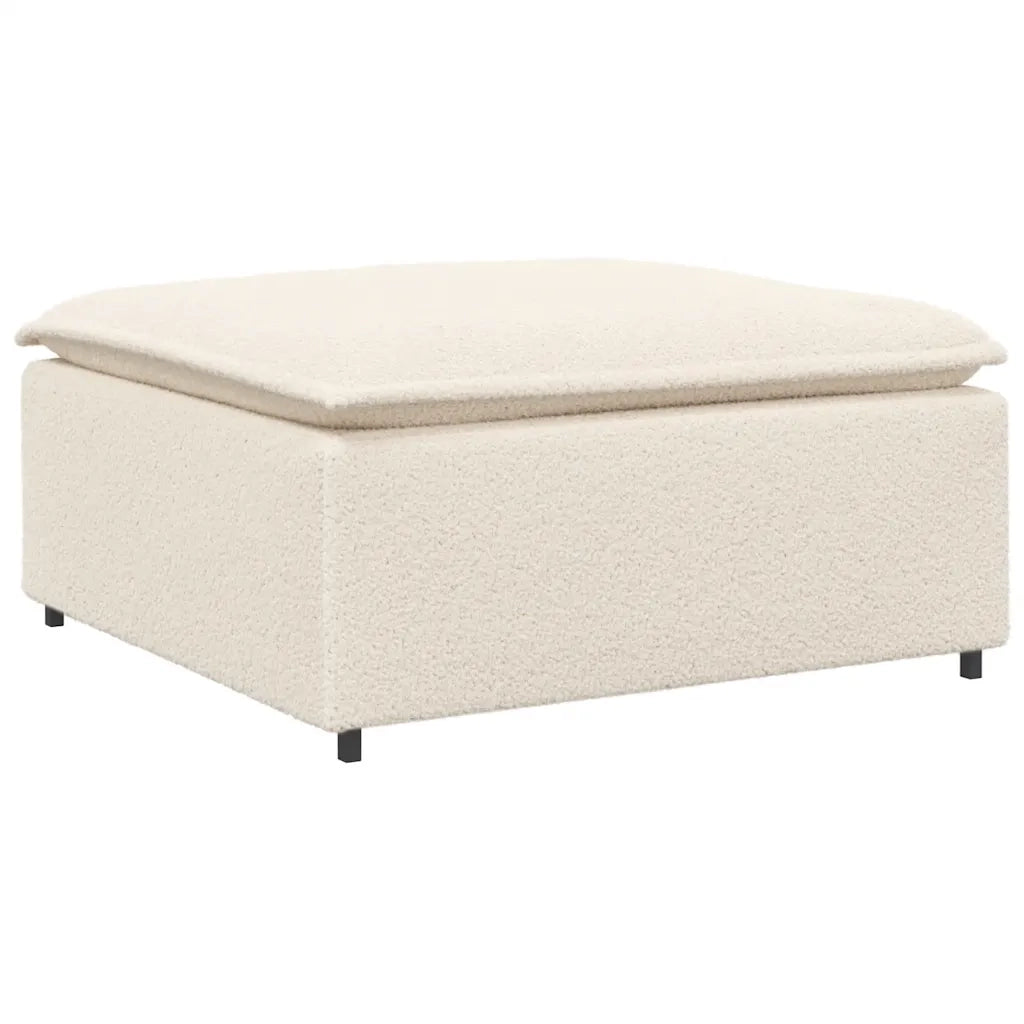 Modulo Poggiapiedi Divano Modulare Crema 100x100x48 cm