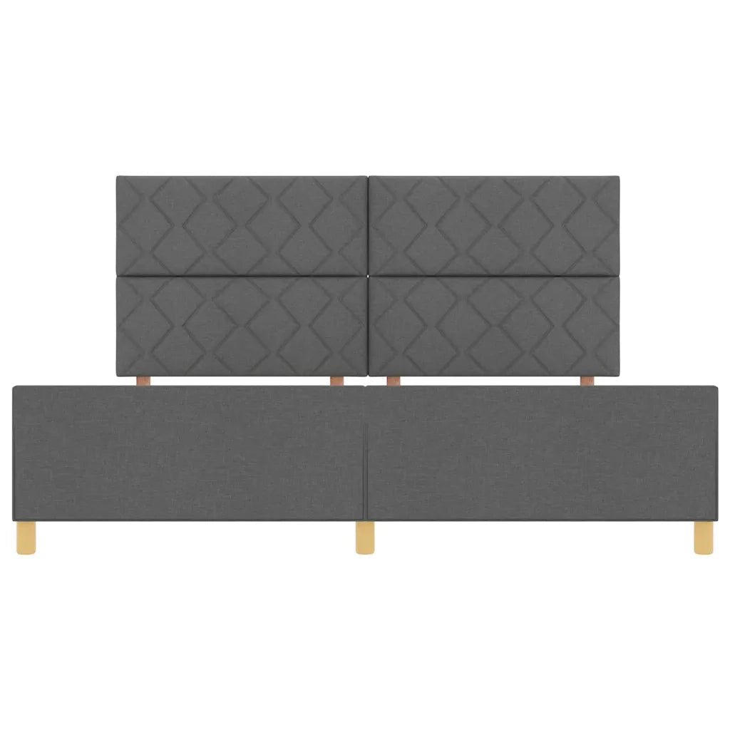 Struttura del letto Grigio scuro 200 x 200 cm Tessuto