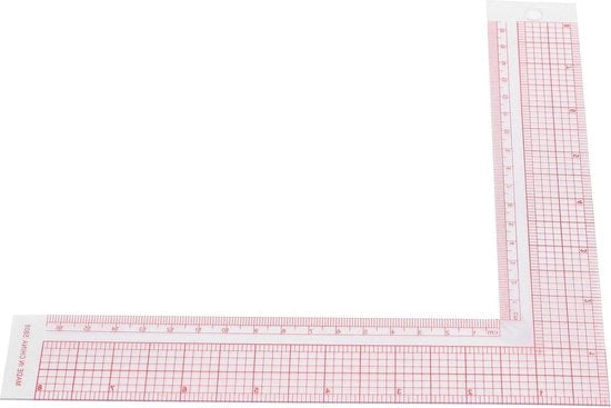 Liniaal per cucire e per il patchwork - Liniaal in plastica a L con angoli per la classificazione degli abiti
