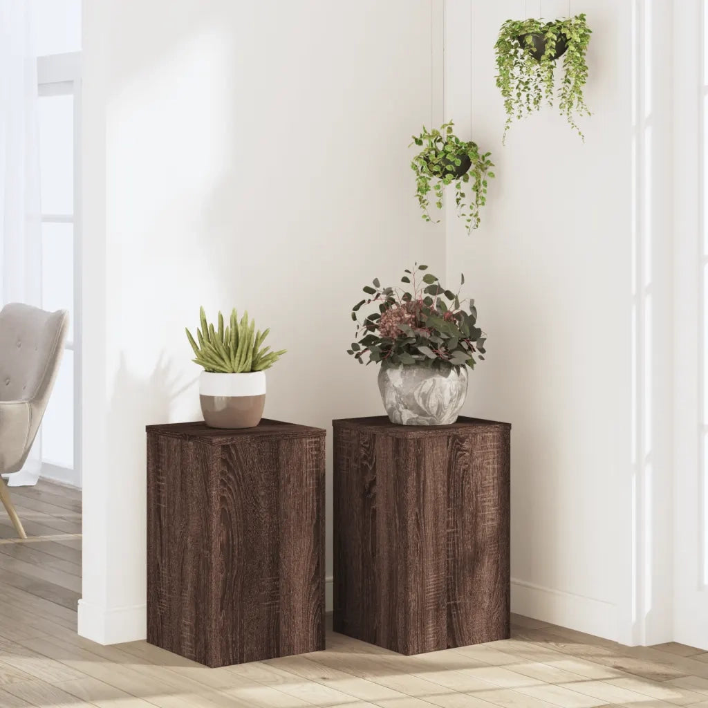 Supporti per piante | Sostegno per piante 2 pz Marrone 30x30x50 cm Legno Multistrato