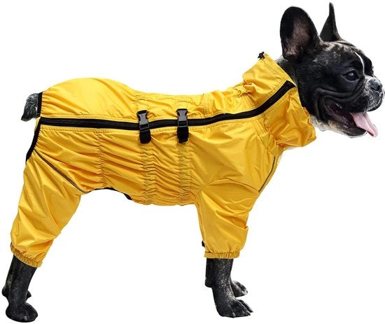 Impermeabile Cappotto per Cani con Zampe - Giallo - M
