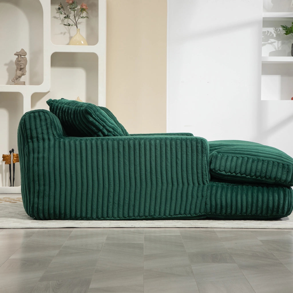 Divano letto moderno - Zephmum- Con cuscini, singolo, colore smeraldo