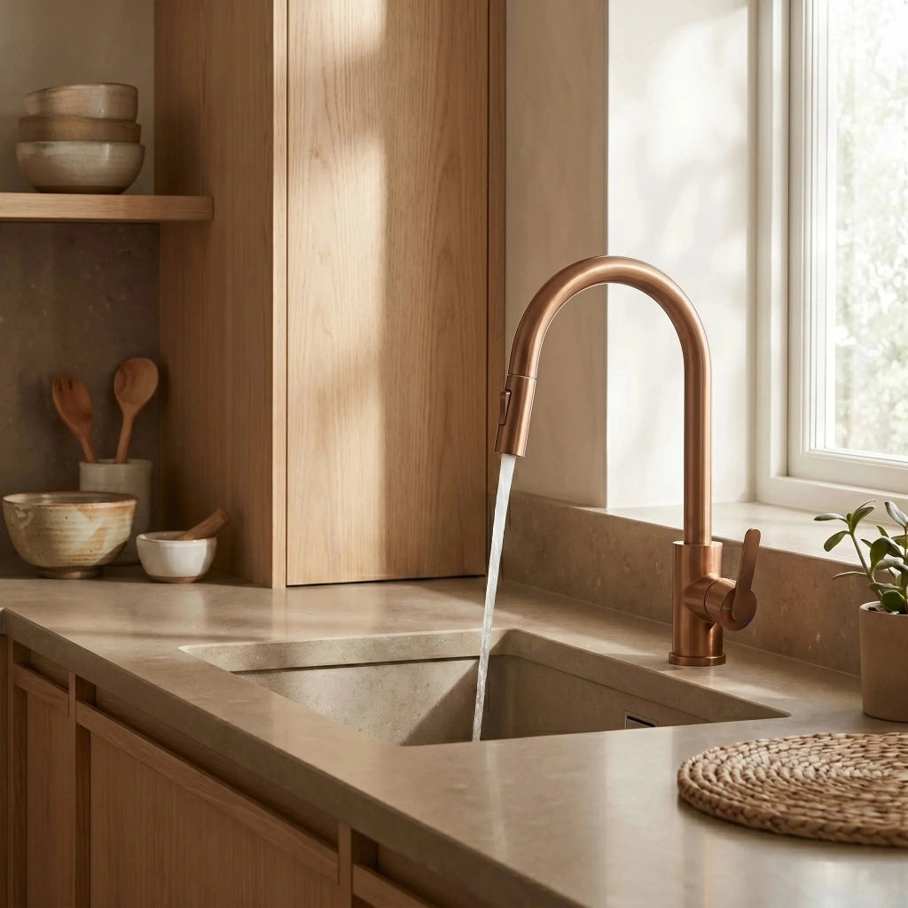 Rubinetto Da Cucina Rea Ontario Brush Copper
