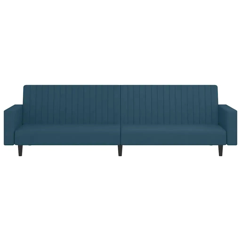 Divano Letto a 2 Posti-Sofa Letto 2 Posti-Daybed Blu in Velluto 190202