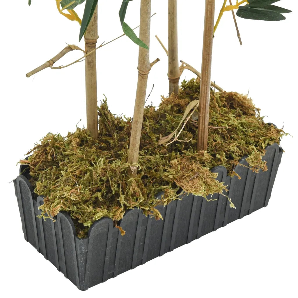 Albero Bambù Artificiale 552 Foglie 120 cm Verde 358964