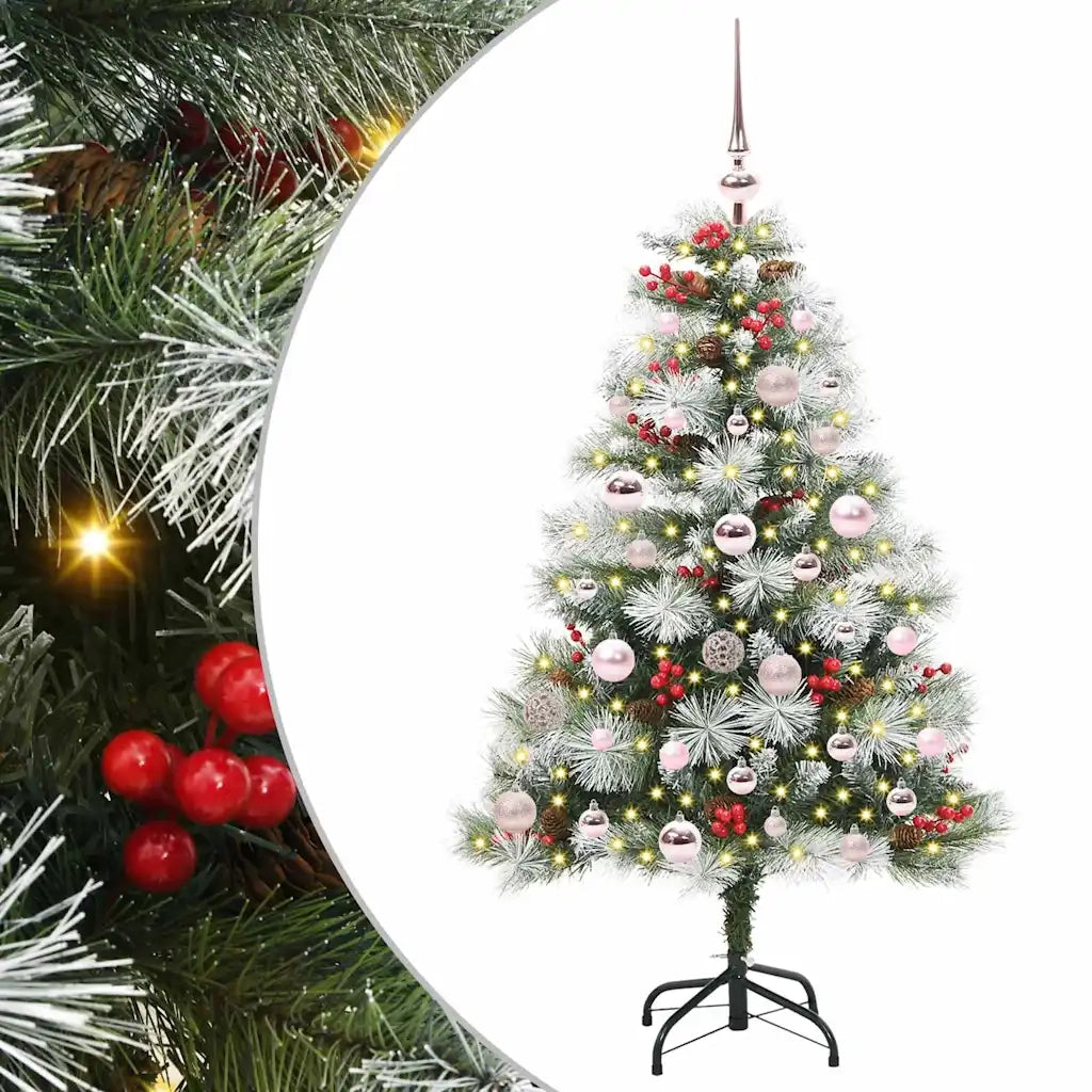 Albero di Natale artificiale Verde e bianco 120 cm 3395163