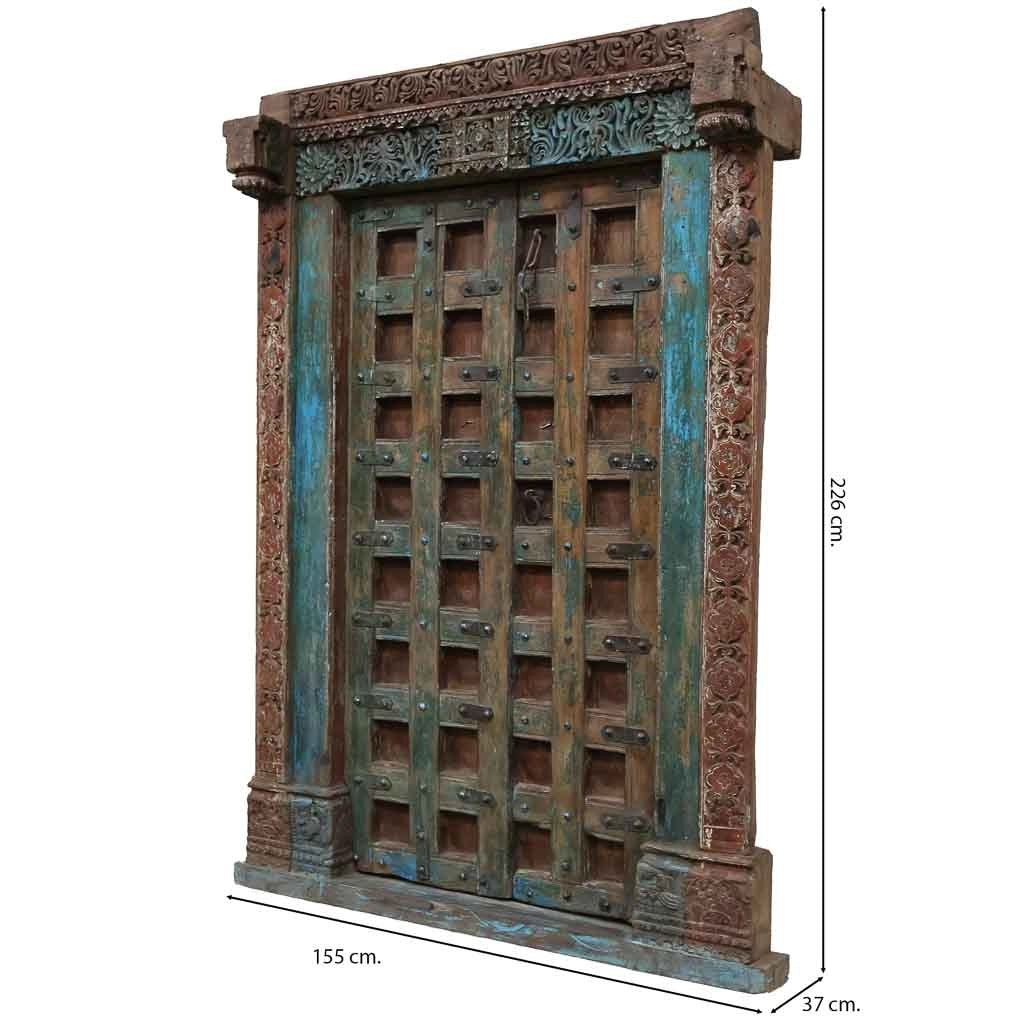 Porta in legno marrone 155x37x226h cm