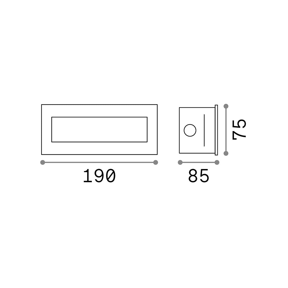 Faretto Moderno Indio Alluminio Bianco Led 8W 3000K Luce Calda