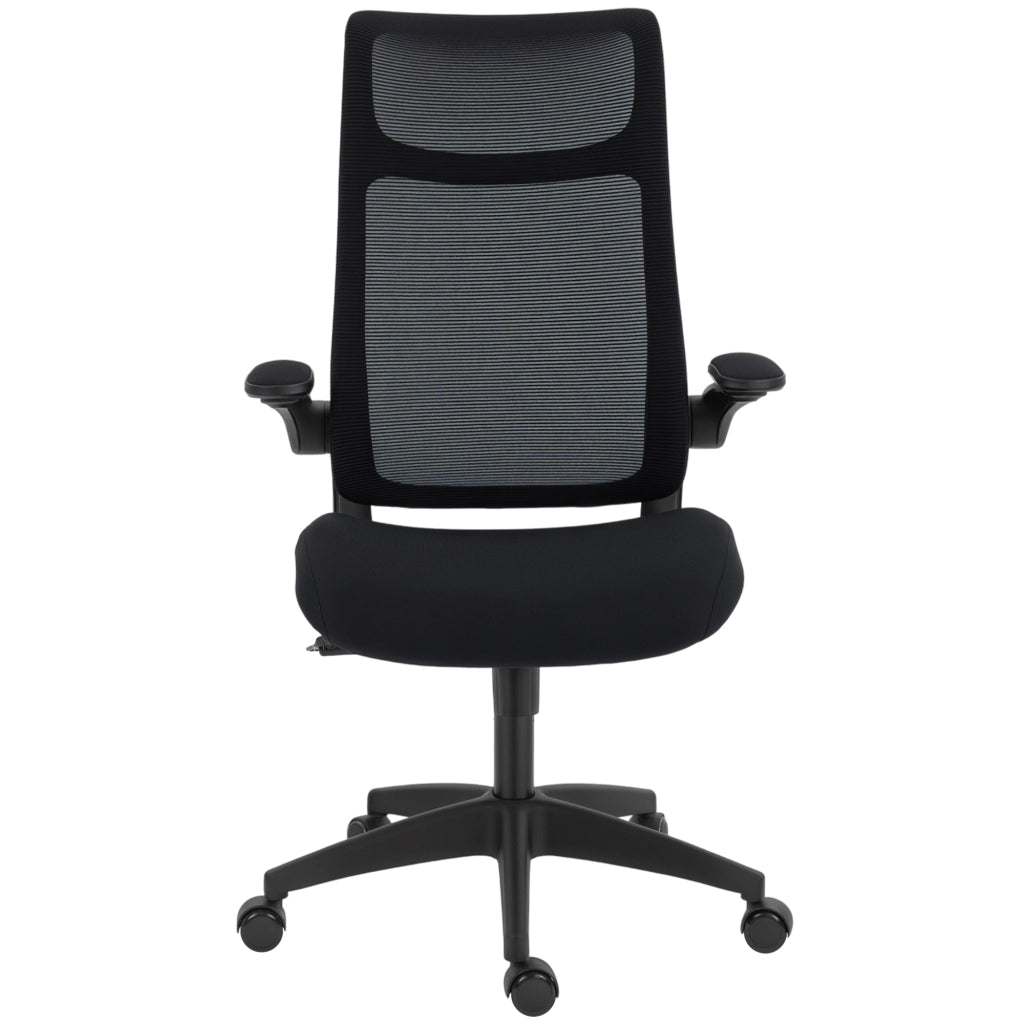 Sedia da ufficio ergonomica ¨C Minimal ¨C Schienale rete, braccioli 3D, nero