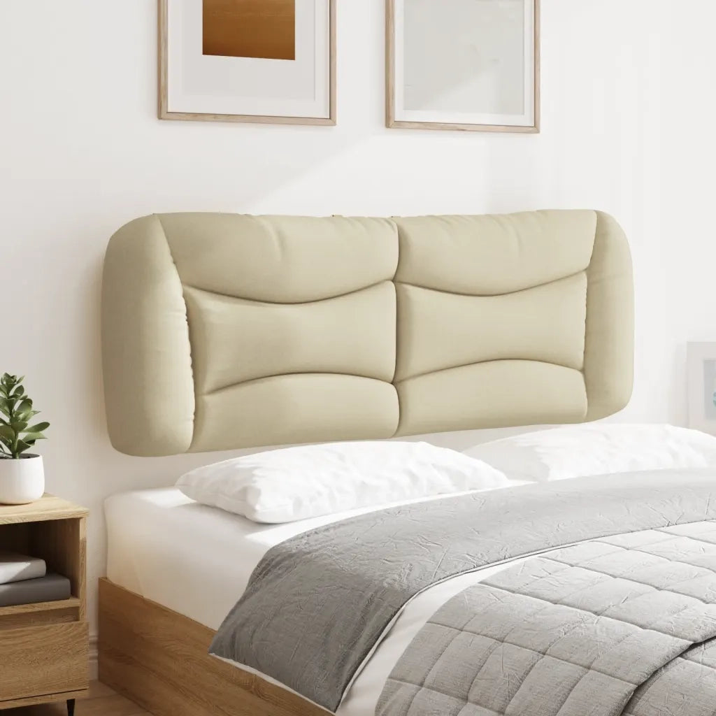 Cuscino Testiera Hvar Crema 120 cm in Tessuto 374566