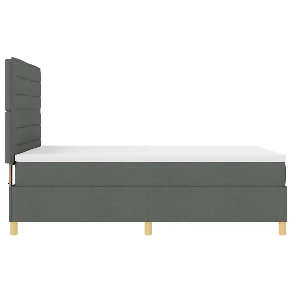 Letto a Sorgente LED Grigio scuro 140 x 200 cm Tessuto 3343027