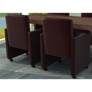 Sedie da Pranzo 2 pz Marroni in Similpelle 60348