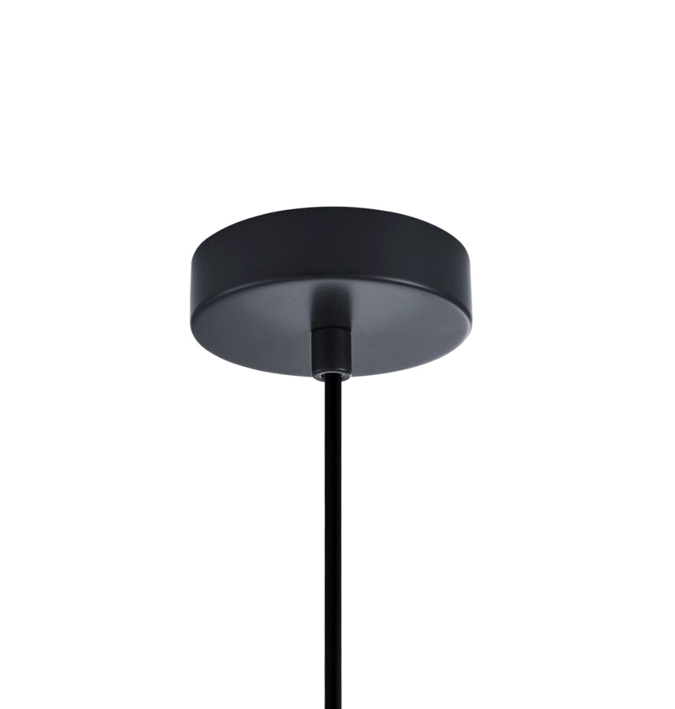 Lampada a sospensione Narisa Italux oro/nera vetro ambra E27