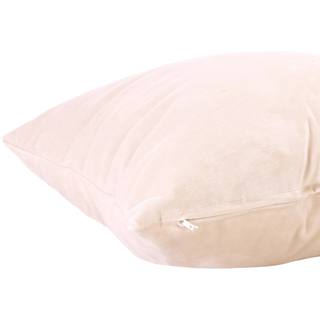 Cuscino rettangolare 30x50cm in velluto ecru Nauru