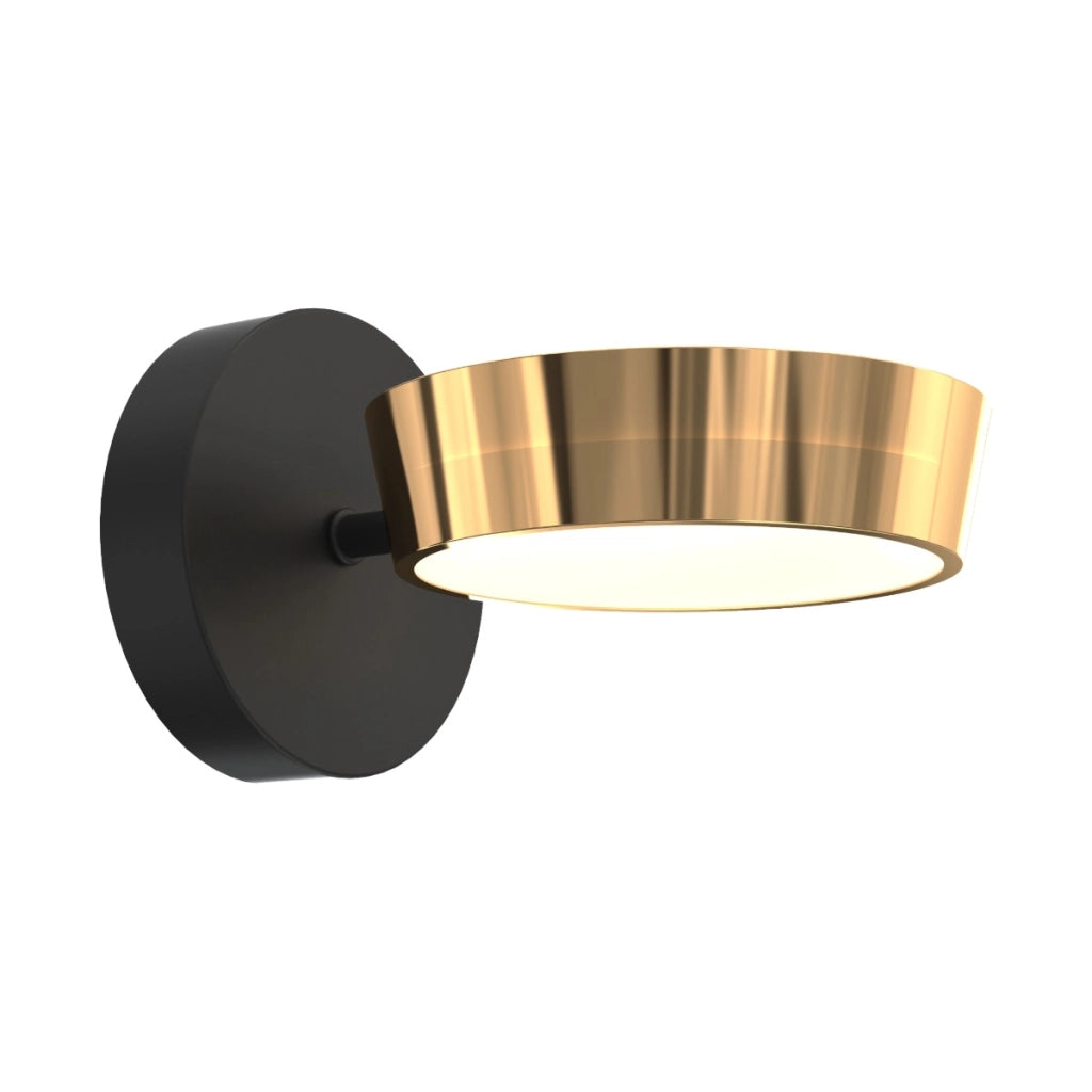 Applique LED moderna LARA nero oro francese 12W ZumaLine