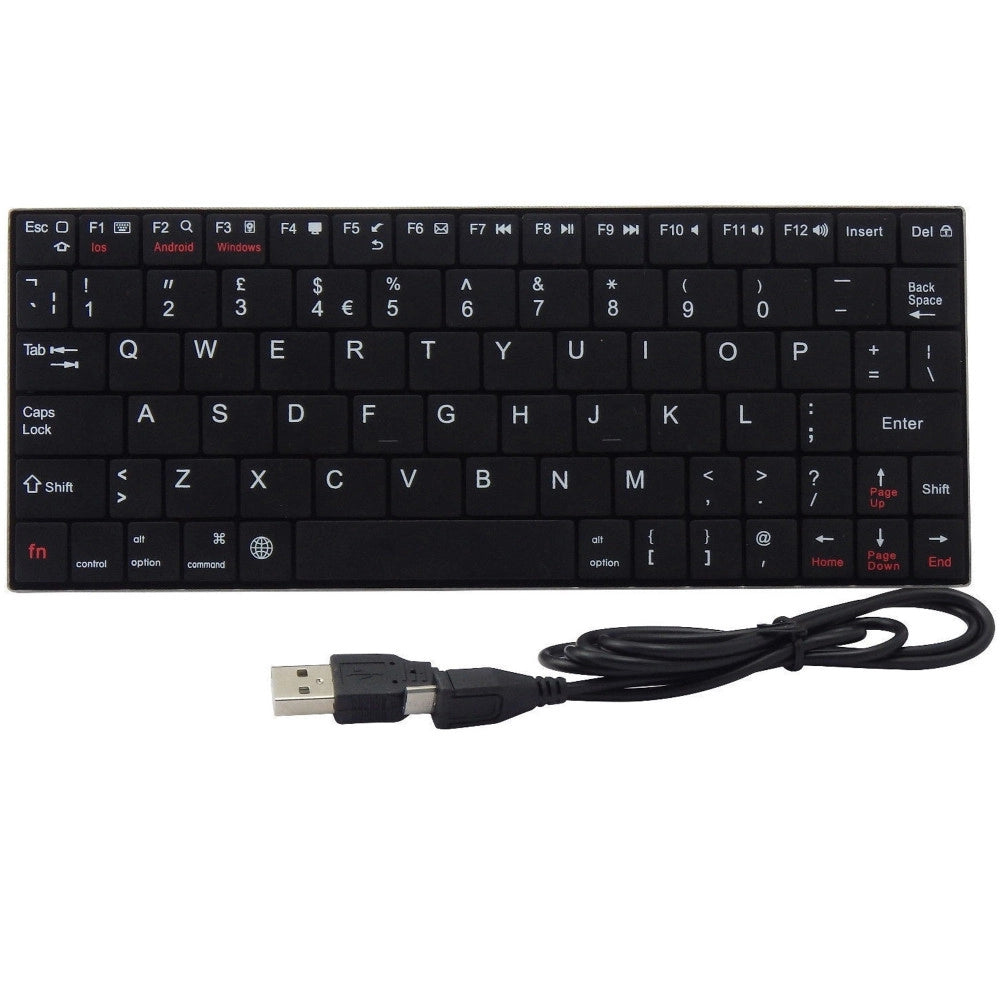 Trade Shop - Tastiera Bluetooth 3.0 Hb 2000 Per Windows Android Cellulare Smartphone Nero -