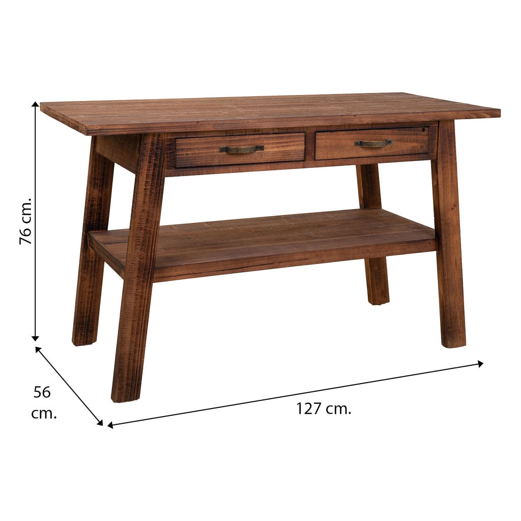 Mobile ingresso in legno marrone, 127x56x76h cm