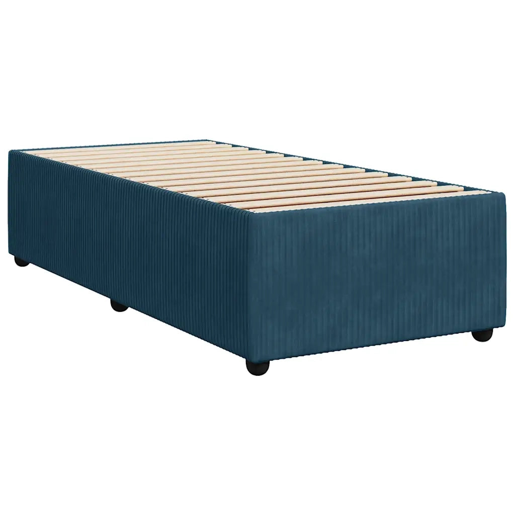 Giroletto a Molle con Materasso Blu 100x200 cm in Velluto