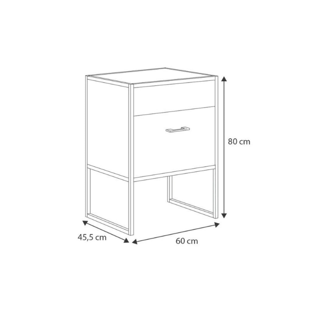 Mobile bagno AURA in rovere e metallo stile industrial