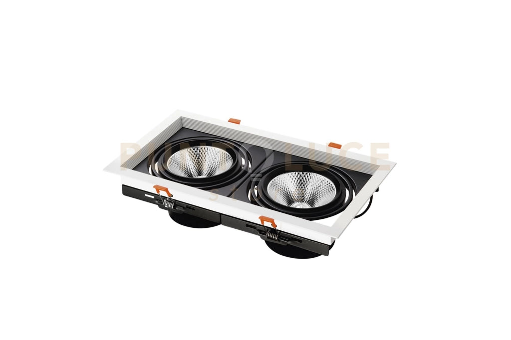 INCASSO DESTINY PER MODULO LED COMPATIBILE CON AR111  33.5X18.5CM 2 LUCI NON INCLUSE