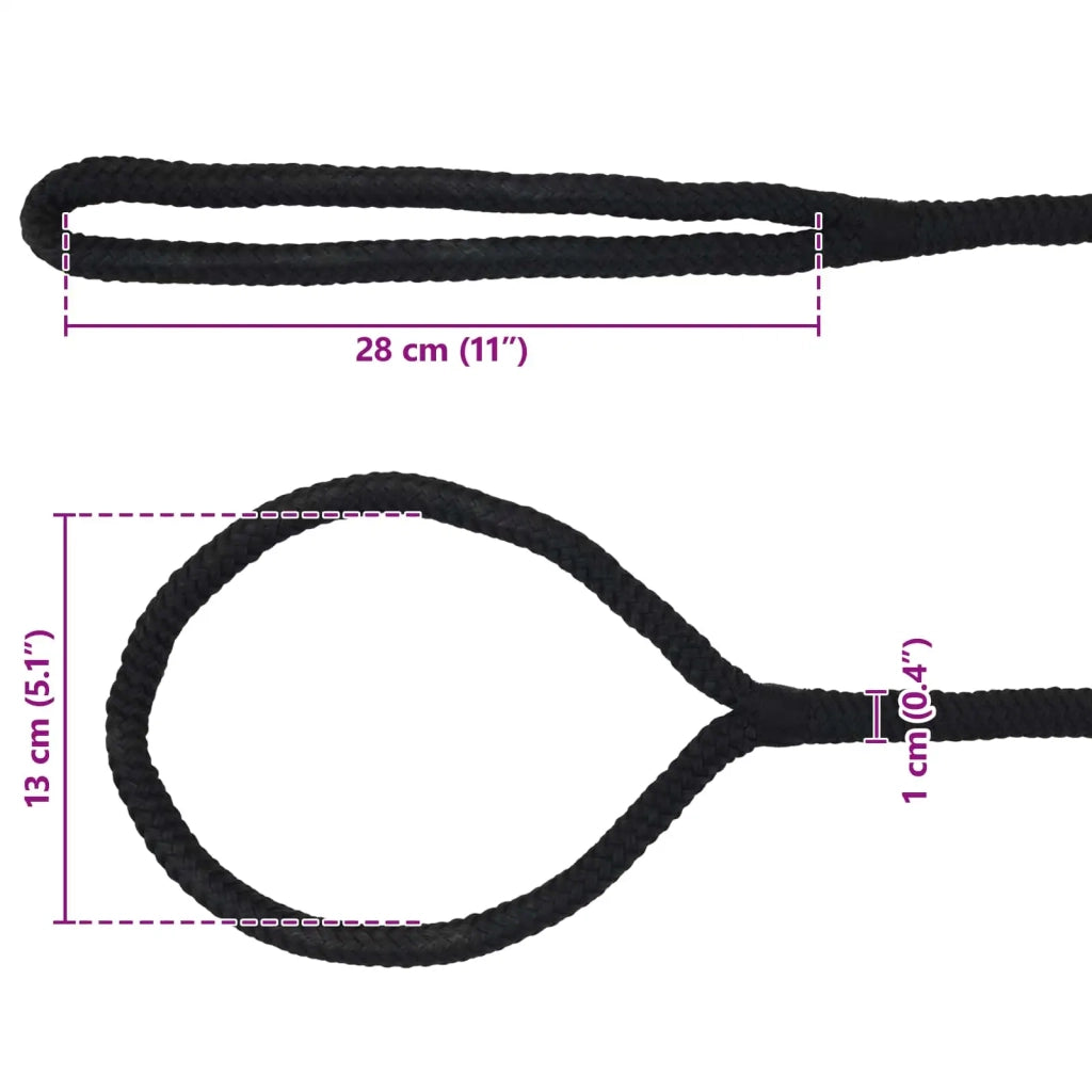 Corda da Barca 6 m 1 Nero Poliestere 42029770