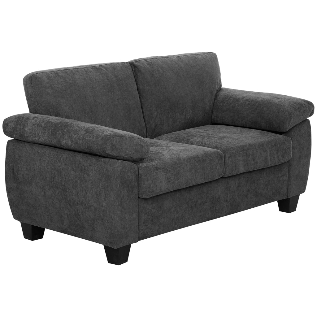 Divano 2 posti ¨C Zephmum ¨C Tessuto chenille grigio scuro 156x90x90