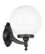 Applique da esterno sfera 25cm nera E27 IP43 SU-MA