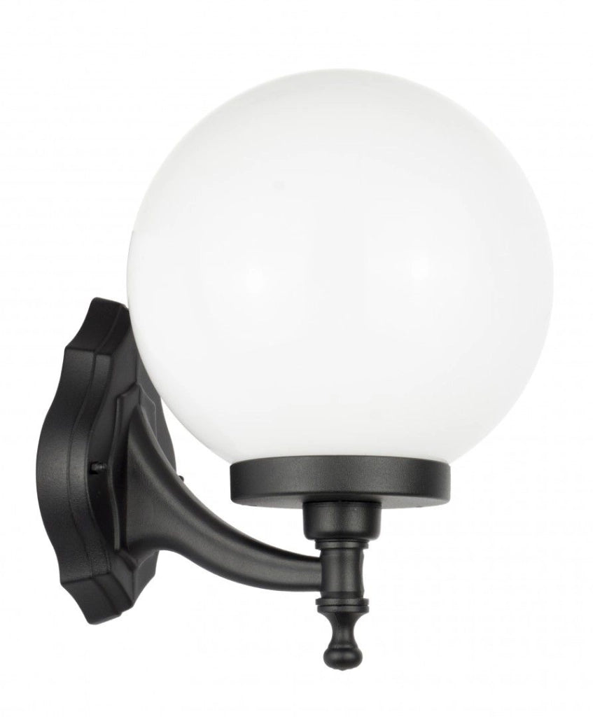 Applique da esterno sfera 25cm nera E27 IP43 SU-MA