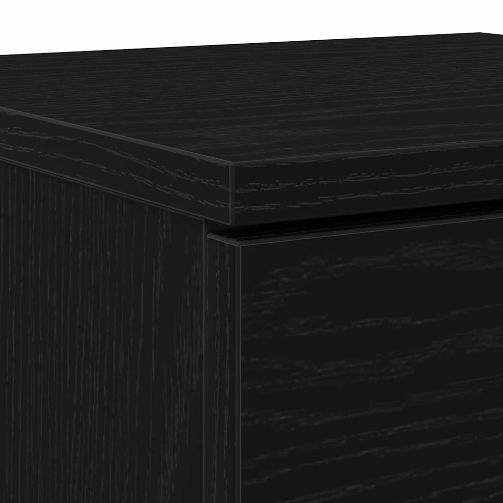 Credenza Rovere Nero 30 x 30 x 70 cm Legno multistrato 862774