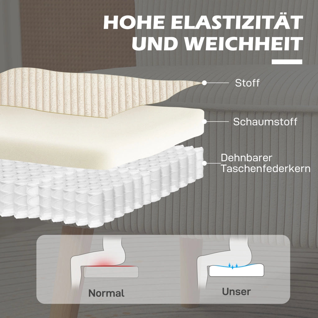 Divanetto 2 Posti ¨C Minimal ¨C Cremewei? Tessuto 117x56.5x77 cm