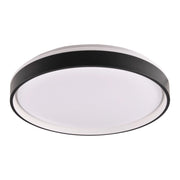 Plafoniera LED 72W tonda 48cm nera con telecomando IP44