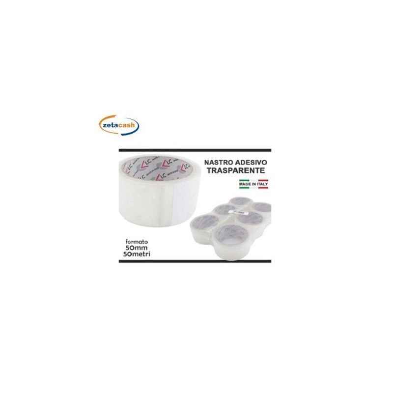 Nastro adesivo trasparente 50mm x 50 mt