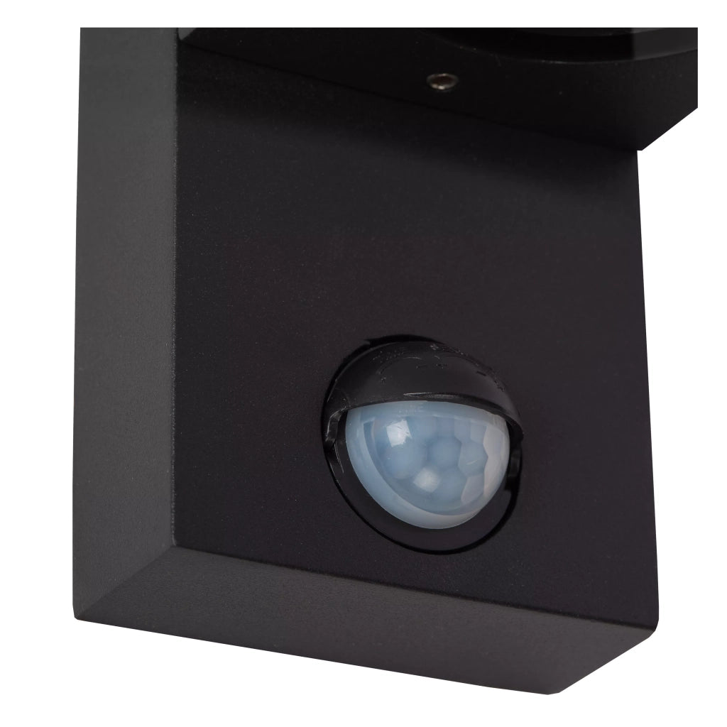 Applique esterna IP65 sensore GU10 7W Zaro Lucide nera