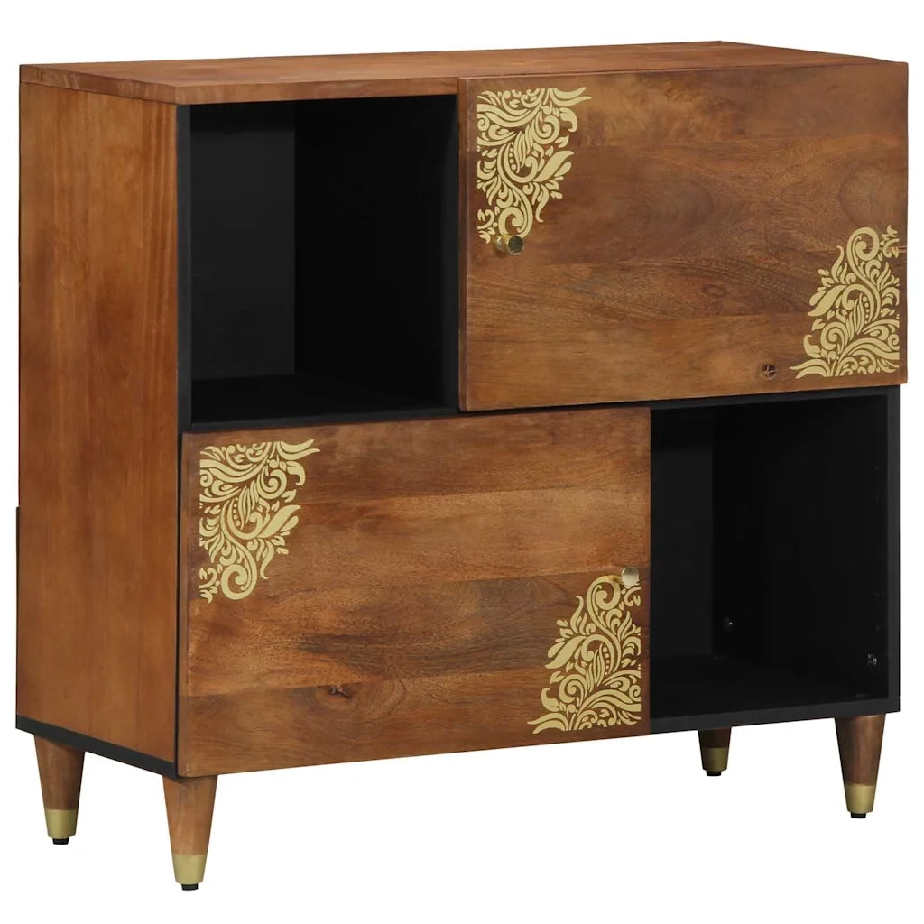 Credenza Marrone 80 x 33 x 75 cm Legno di mango massello 4018763