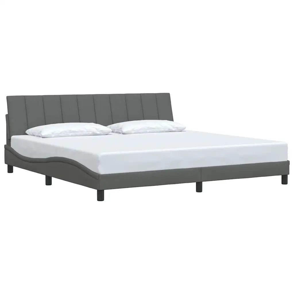 Giroletto senza Materasso Hanko Grigio Scuro 200x200 cm Tessuto 3310413