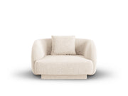 Cosmopolitan Design - Poltrona "Tulum" in ciniglia beige chiaro 