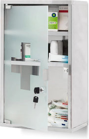 Cassettiere medica moderna 18cm argento - cassettiera per farmaci