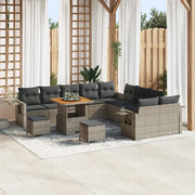 Set Divano da Giardino con cuscino 13 pcs Grigio polyrattan 3363753