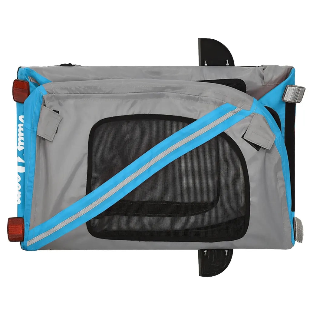 Rimorchio da Bici per Animali Blu e Nero Oxford e Ferro 93890