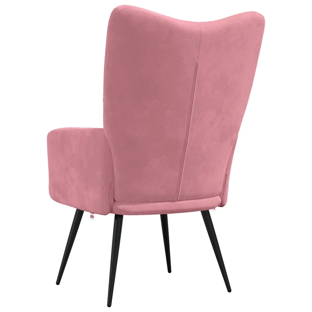 Poltrona | Sedia Relax Rosa in Velluto