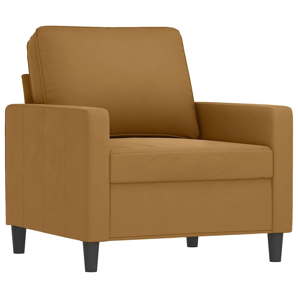 Set di Divani 4 pz con Cuscini Marrone in Velluto 3201971