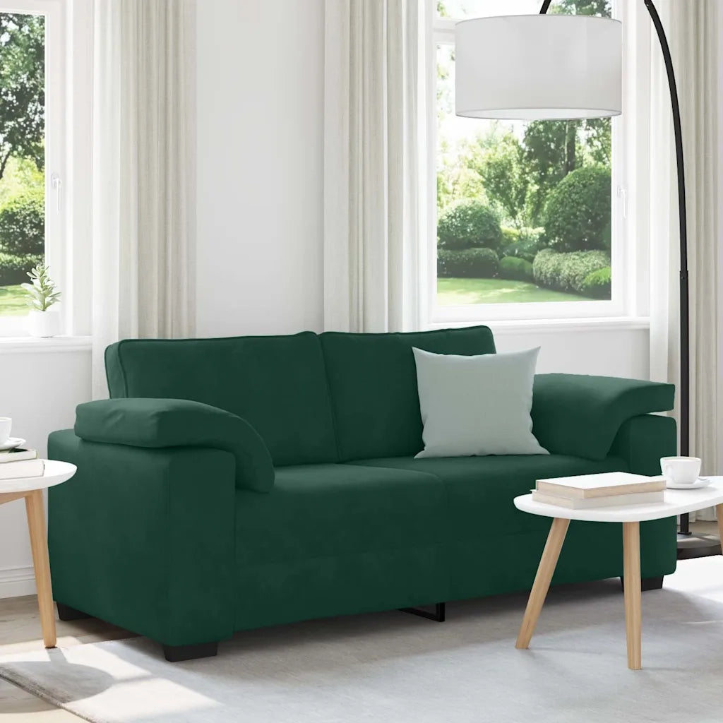 Divano Divanetto Verde Scuro 180x77x82 cm in Velluto 4105269