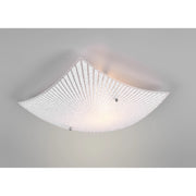PLAFONIERA ELISA E27 30X30CM IN VETRO DECORO E GRA